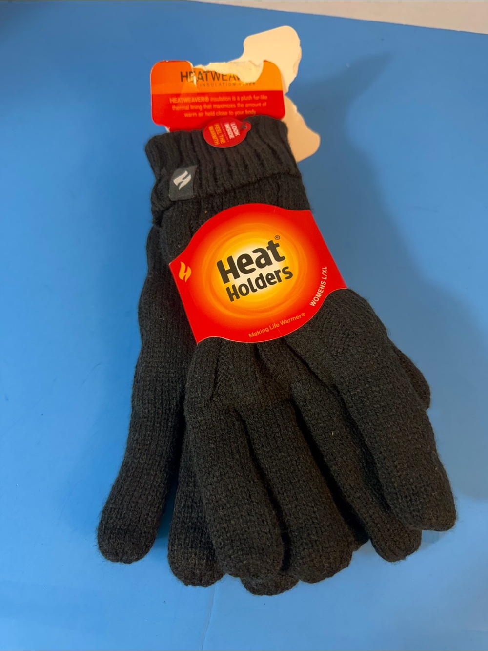 Heat Holders Black Thermal Knit Gloves